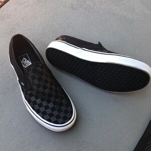 Vans Checkerboard Black / Black - Men’s 10.5
